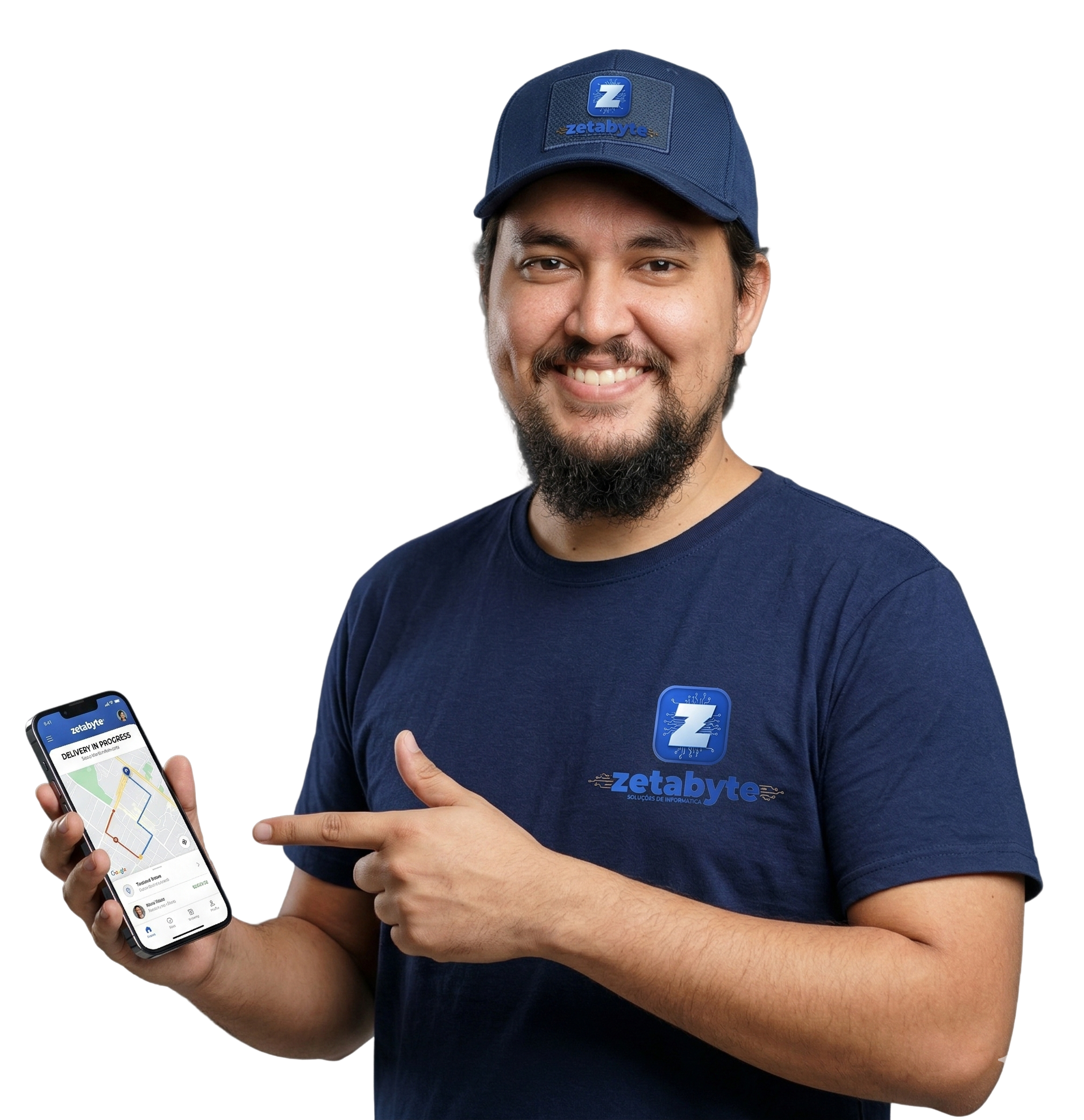 Matheus, técnico da ZetaByte, pronto para buscar seu notebook em Parnaíba